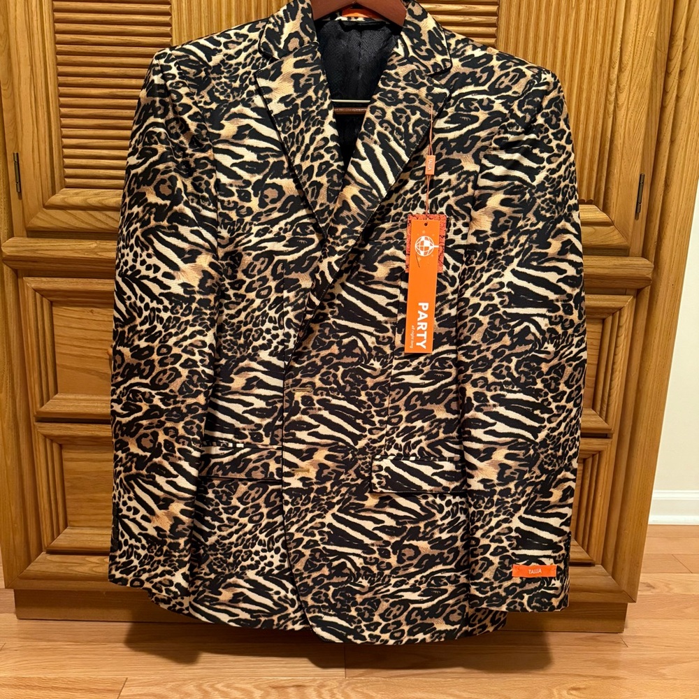 Men’s TALLIA Animal Print Blazer - 44L - New with tags!